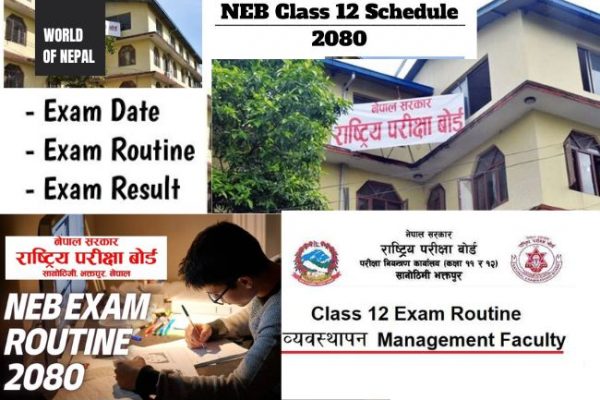 Class 12 NEB Exam Routine 2080