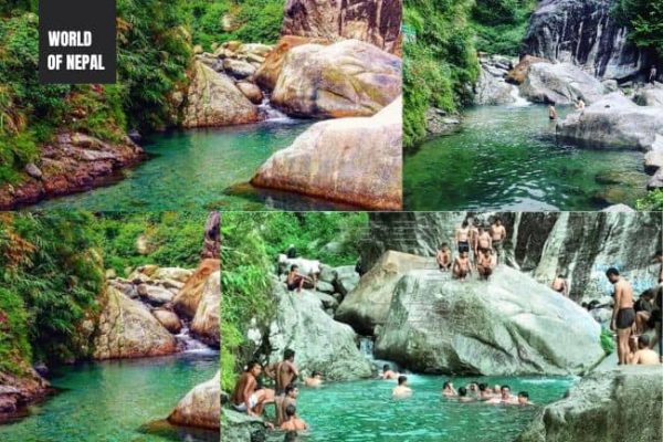 Sisneri Waterfall Natural Swimming Pool of Nepal Makwanpur