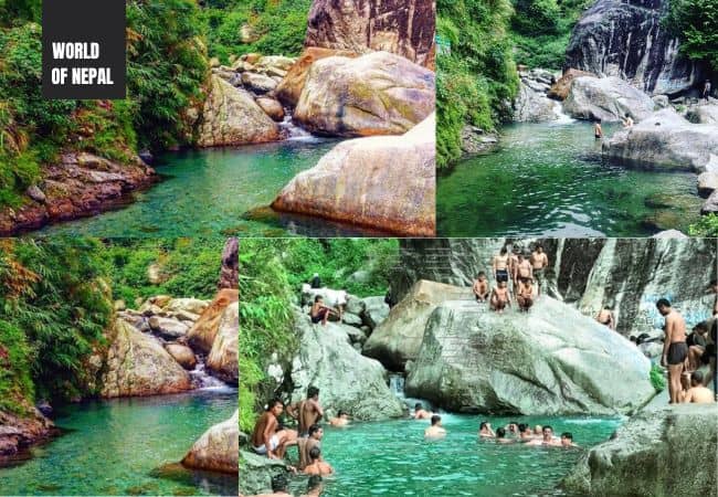 Sisneri Waterfall Natural Swimming Pool of Nepal Makwanpur